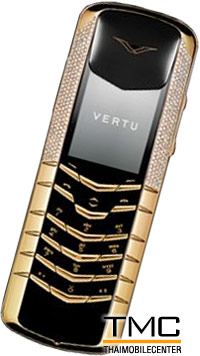 Vertu Signature Yellow Gold Half Pave Diamonds