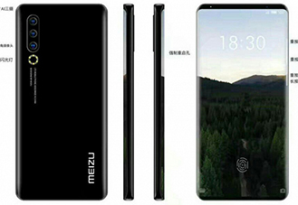 Meizu 17 เผยภาพเรนเดอร์ โชว์หน้าจอไร้ติ่งลงโค้งสุดขอบ (Waterfall Screen) และกล้องหลัง 3 ตัวพร้อมแฟลชวงแหวน