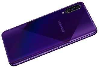 Samsung Galaxy A70s หลุดภาพโปรโมตสีม่วงใหม่ล่าสุด คาดอัปเกรดด้วยกล้อง 3 ตัว 64MP พร้อมแบตใหญ่ 5000 mAh และชิป Snapdragon 675 จับคู่ RAM 6GB