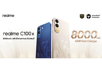 realme C100x เตรียมเปิดตัวไทย 25 พ.ค. นี้ แบต 8000mAh ชาร์จไว 45W ทนทานมาตรฐานทหาร