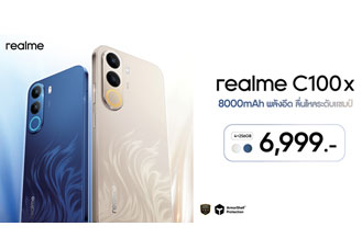 realme C100x เปิดตัวไทย แบตอึด 8000mAh ถึกทนระดับทหาร ราคา 6,999.-
