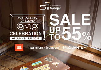 JBL Speaker & Headphone ลดสูงสุด 55% ฉลอง 55 ปีมหาจักร พร้อมของแถมสูงสุด 7,745 บาท