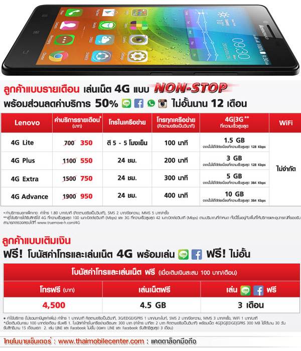 True Lenovo 4G LTE 5.0