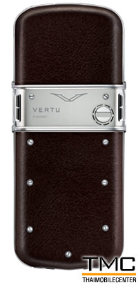 Vertu Constellation Satin Steel Dark Brown Leather