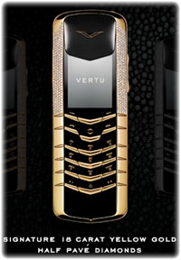 Vertu Signature Yellow Gold Half Pave Diamonds